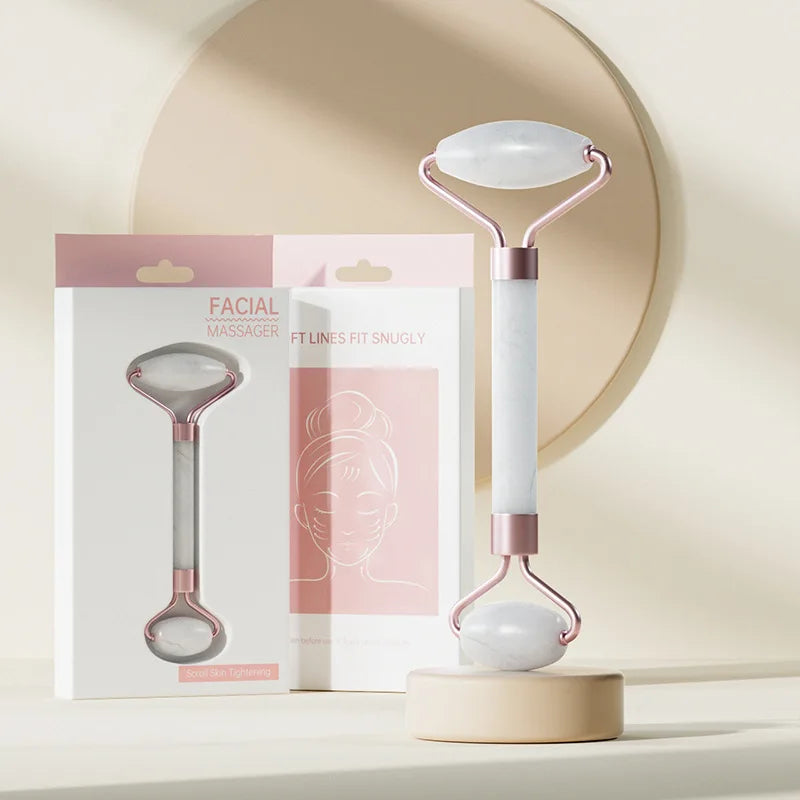 Face & Neck Roller with Gua Sha Board set