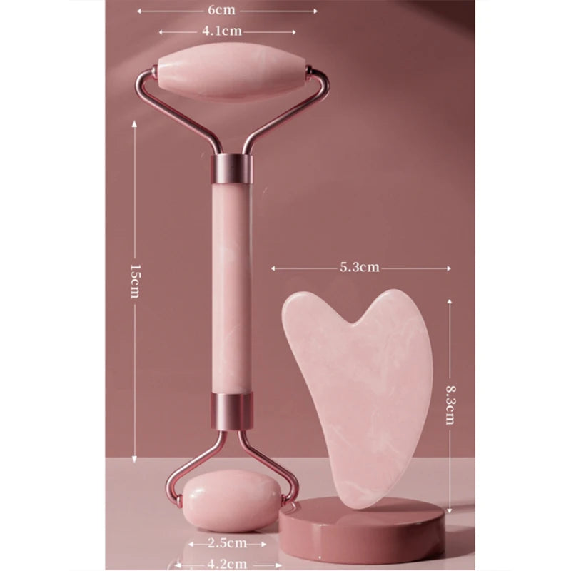 Face & Neck Roller with Gua Sha Board set