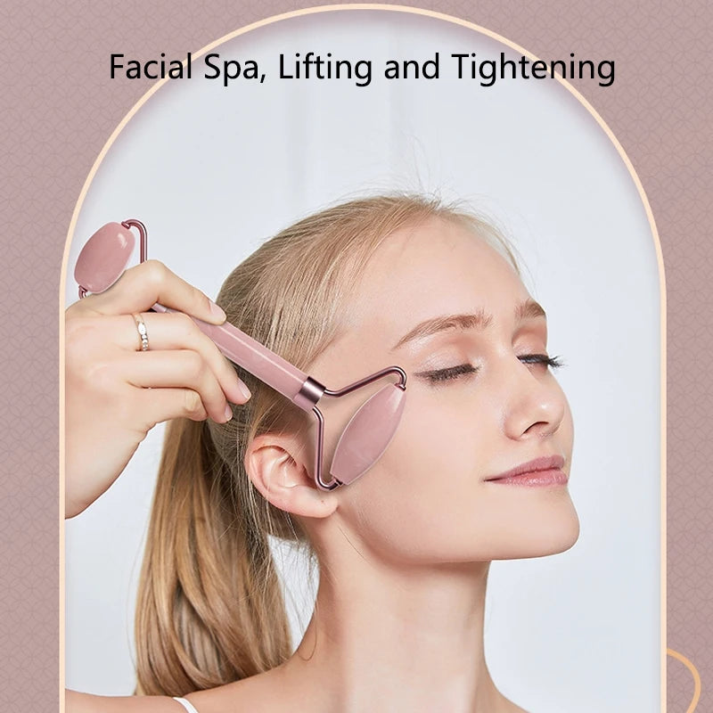 Face & Neck Roller with Gua Sha Board set