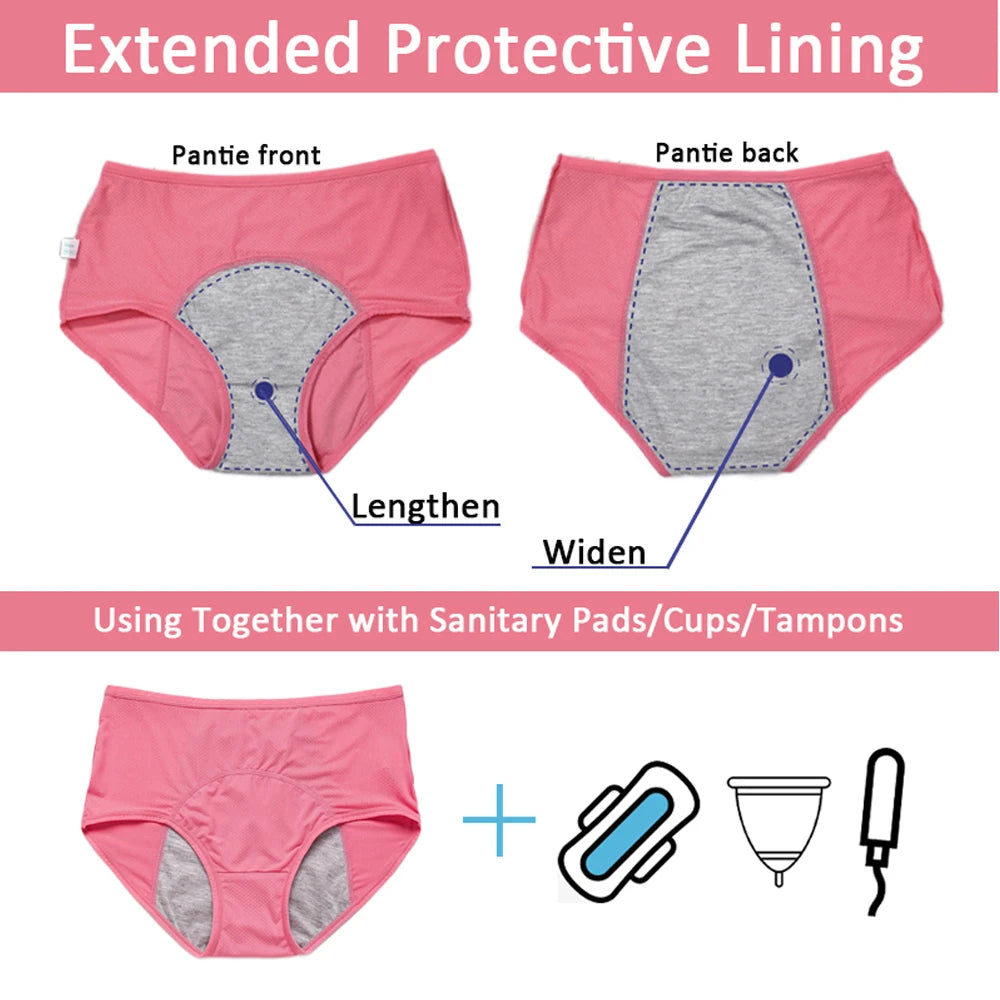 Leak-Proof Cotton Menstrual Panties for Women
