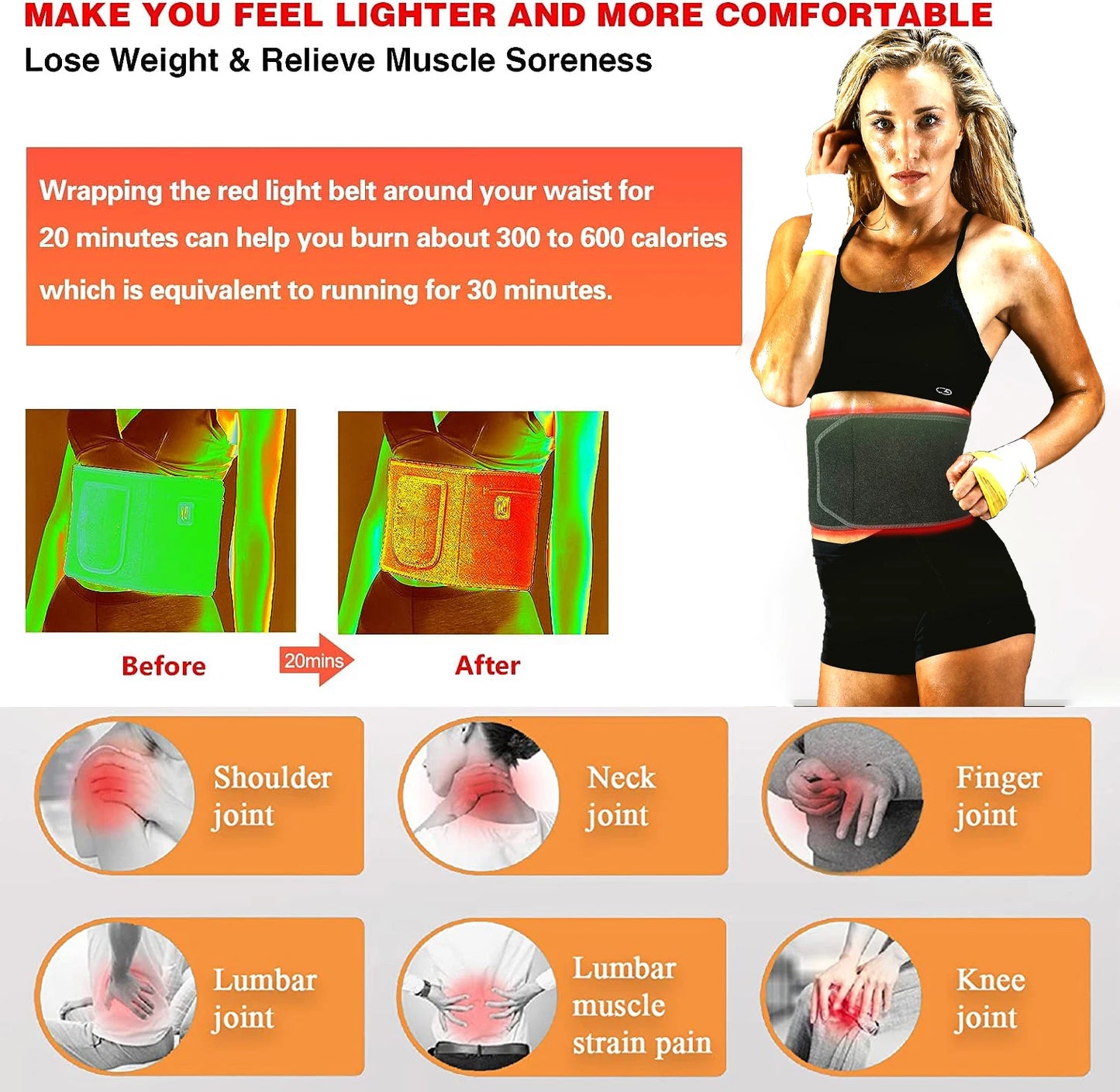 Infrared Light Therapy Belt for Hormonal Relief